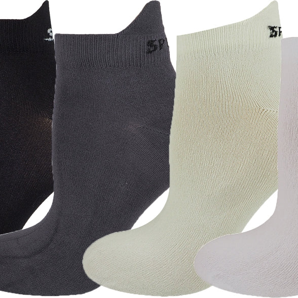 Mysocks 4 Pairs Multi Colour Trainer Socks | Combed Cotton & Seamless Toe