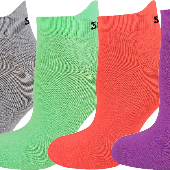 Mysocks 4 Pairs Multi Colour Trainer Socks | Combed Cotton & Seamless Toe