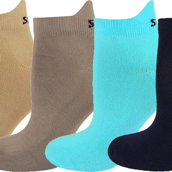 Mysocks 4 Pairs Multi Colour Trainer Socks | Combed Cotton & Seamless Toe