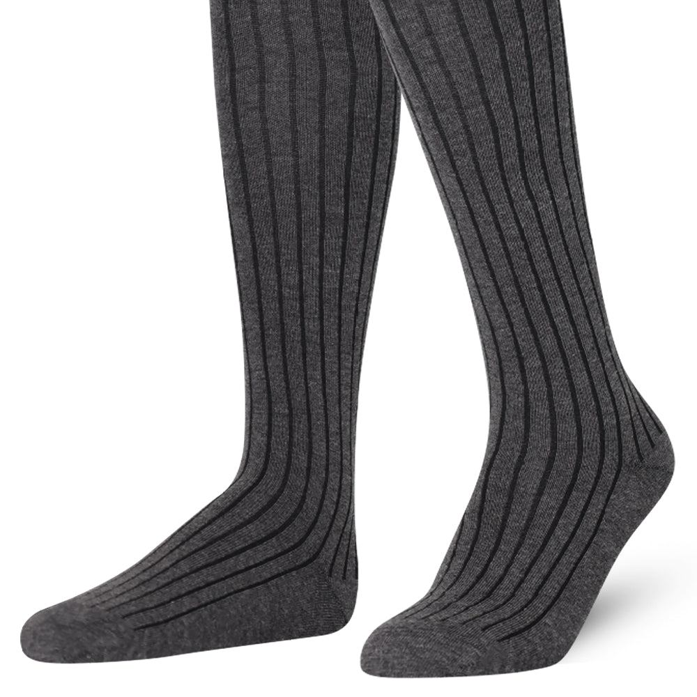 Mysocks Ribbed Knee High Socks | Combed Cotton & Seamless Toe