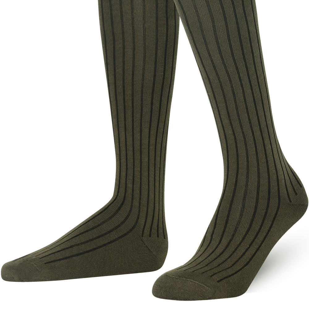 Mysocks Ribbed Knee High Socks | Combed Cotton & Seamless Toe