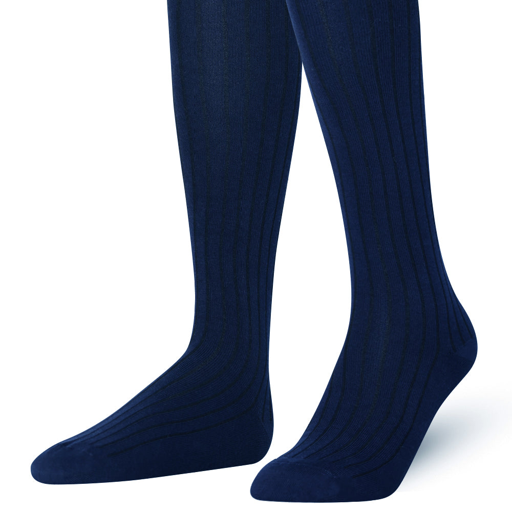 Mysocks Ribbed Knee High Socks | Combed Cotton & Seamless Toe