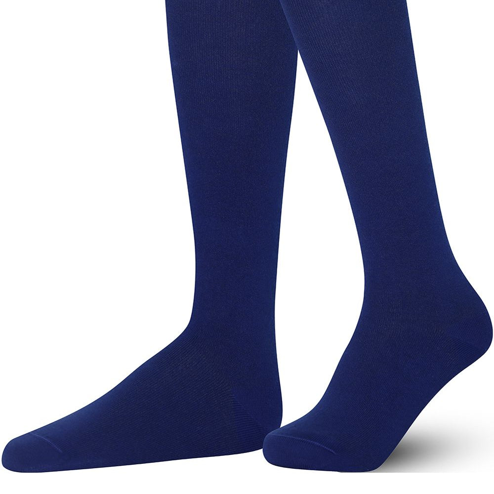 Unisex wearing ındigo Mysocks knee-high combed cotton socks