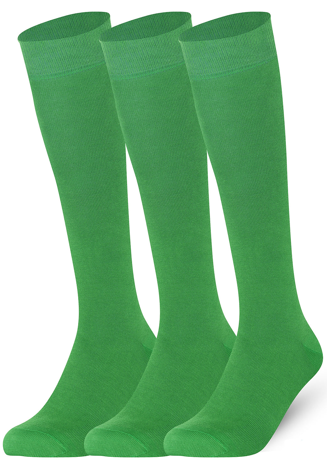 Plain Green Mysocks knee high socks made of extra fine combed cotton.
