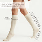 Unisex wearing cream Mysocks knee-high combed cotton socks