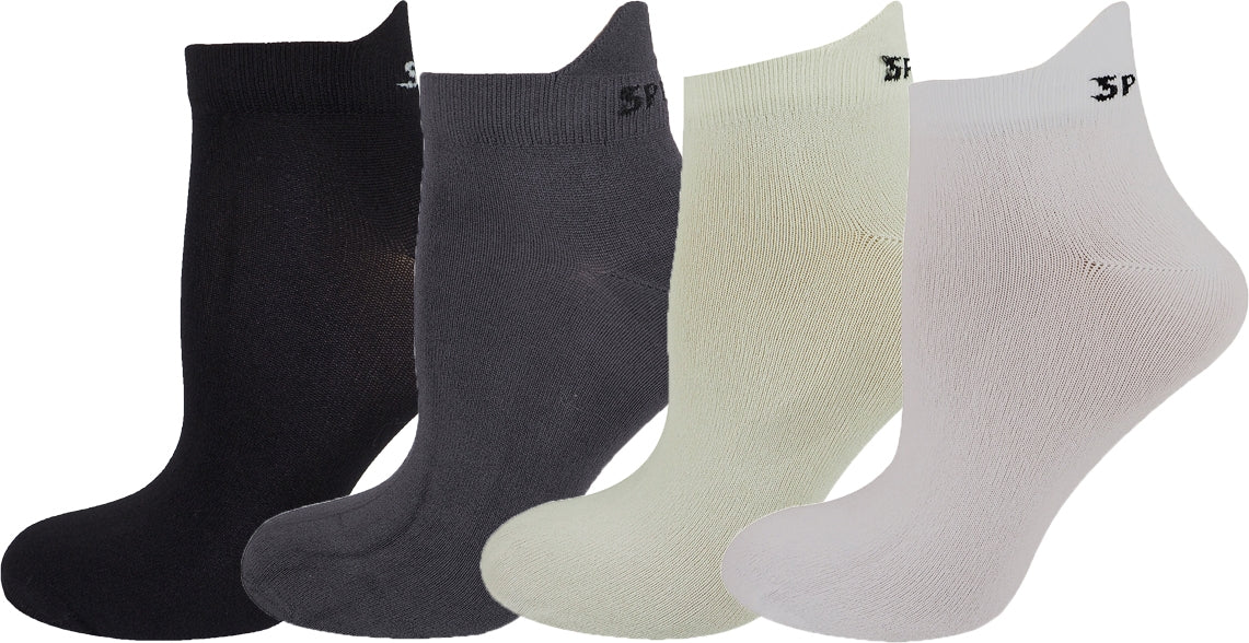Mysocks 4 Pairs Multi Colour Trainer Socks | Combed Cotton & Seamless Toe