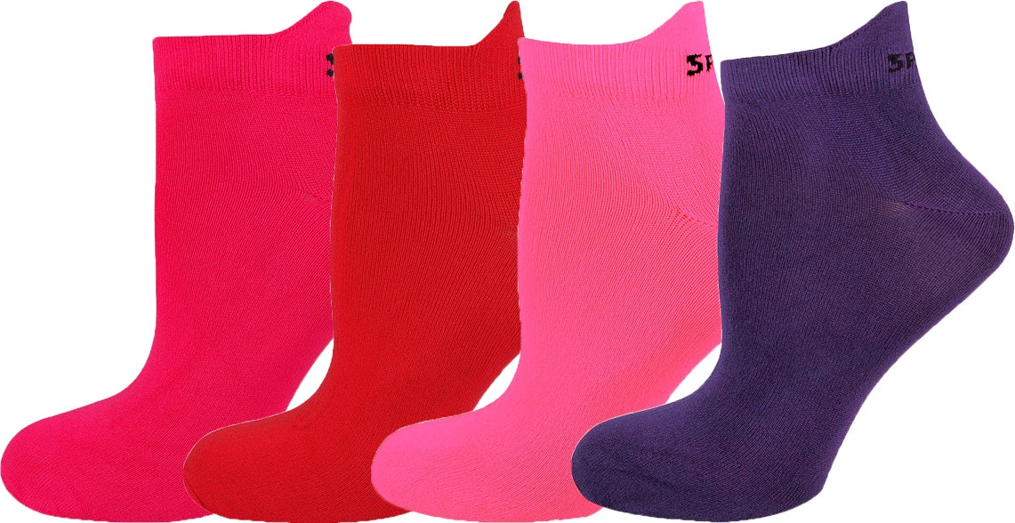 Mysocks 4 Pairs Multi Colour Trainer Socks | Combed Cotton & Seamless Toe