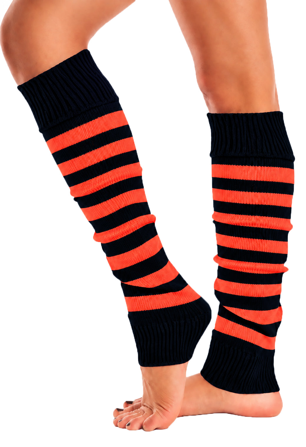 Mysocks Leg Warmer Stripes | Orange Black