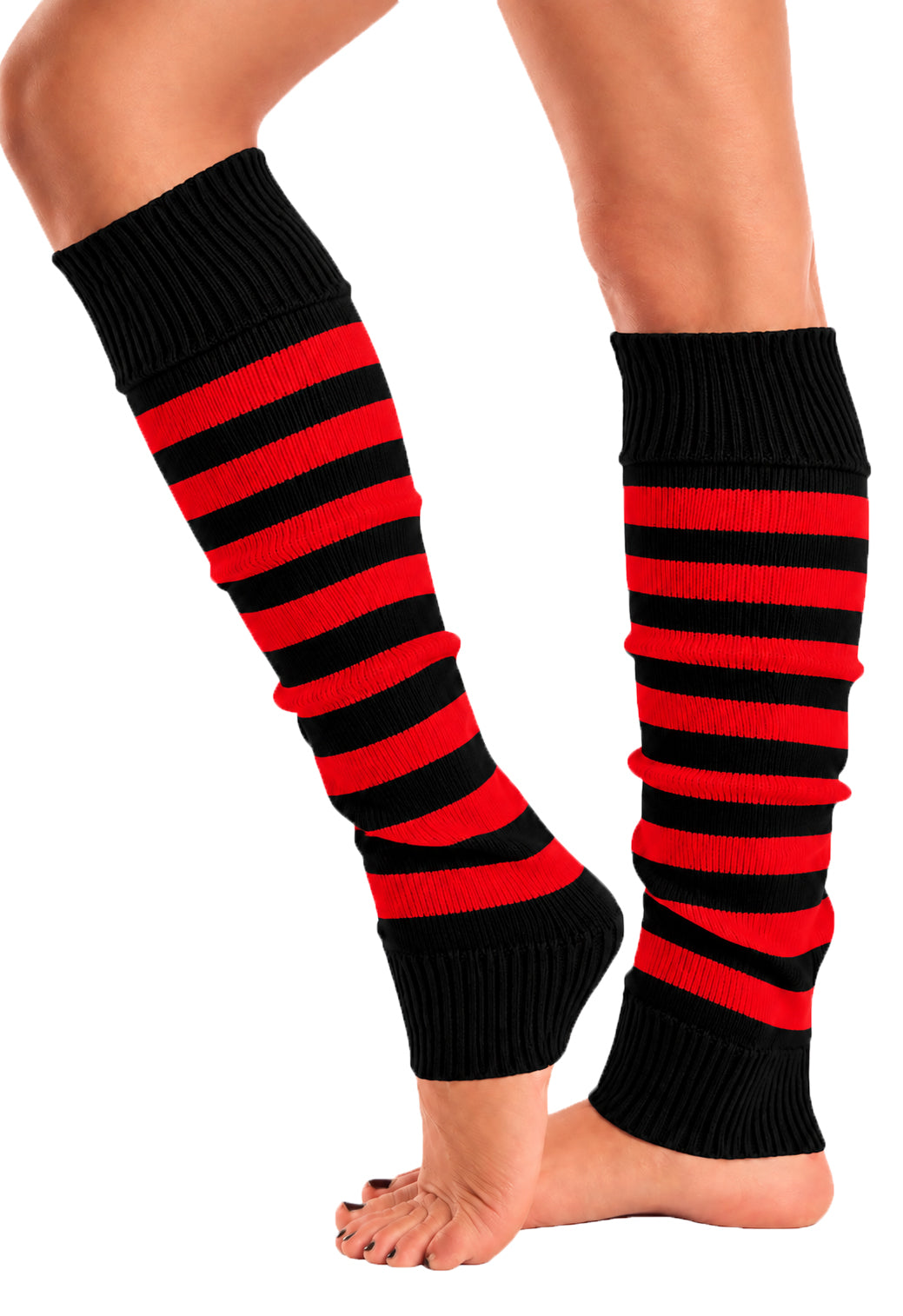 Mysocks Leg Warmer Stripes | Red Black