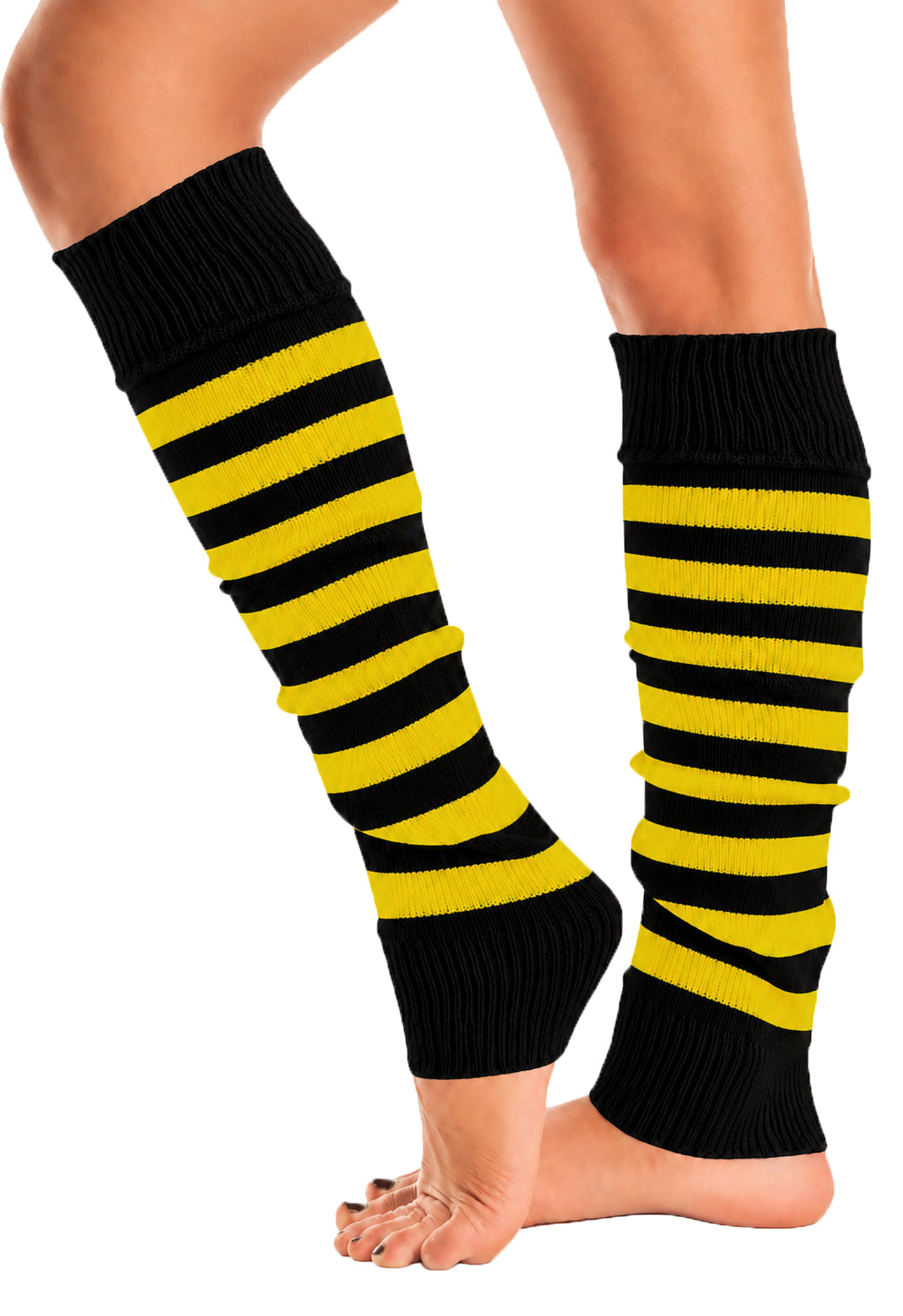 Mysocks Leg Warmer Stripes | Yellow Black