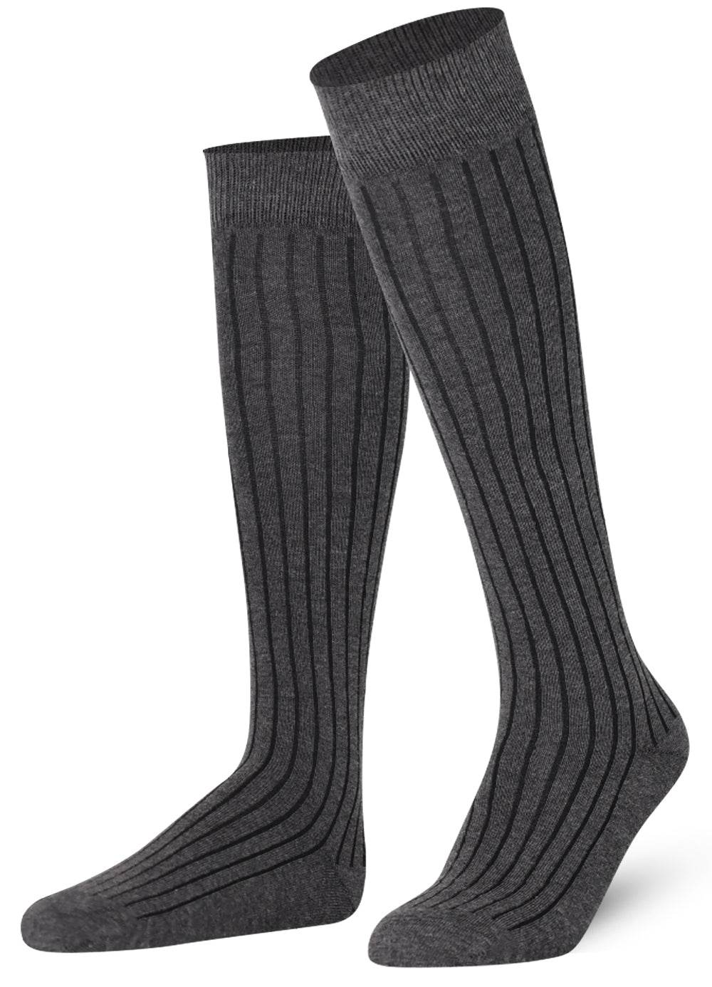 Mysocks Ribbed Knee High Socks | Combed Cotton & Seamless Toe