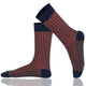 Men and Women ribbed combed cotton crew socks seamless toe navy red anthracite