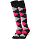 Mysocks 2 Pairs Argyle Knee High Socks | Combed Cotton & Seamless Toe