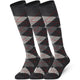Mysocks 3 Pairs Argyle Knee High Socks | Combed Cotton & Seamless Toe