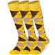 Mysocks 3 Pairs Argyle Knee High Socks | Combed Cotton & Seamless Toe