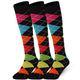 Mysocks 3 Pairs Argyle Knee High Socks | Combed Cotton & Seamless Toe