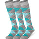 Mysocks 3 Pairs Argyle Knee High Socks | Combed Cotton & Seamless Toe