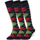 Mysocks 3 Pairs Argyle Knee High Socks | Combed Cotton & Seamless Toe