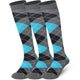 Mysocks 3 Pairs Argyle Knee High Socks | Combed Cotton & Seamless Toe