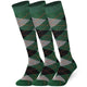 Mysocks 3 Pairs Argyle Knee High Socks | Combed Cotton & Seamless Toe