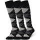 Mysocks 3 Pairs Argyle Knee High Socks | Combed Cotton & Seamless Toe