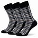 Mysocks Multibuy Checkboard Design Socks | Combed Cotton & Seamless Toe