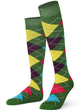Green Mysocks argyle knee high socks made of extra fine combed cotton.