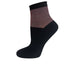 Women's luxury black ankle sock featuring a half glittered sparkly top Rose