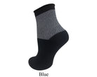 Women's luxury black ankle sock featuring a half glittered sparkly top Blue