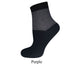 Women's luxury black ankle sock featuring a half glittered sparkly top Purple