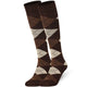 Mysocks 2 Pairs Argyle Knee High Socks | Combed Cotton & Seamless Toe