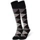 Mysocks 2 Pairs Argyle Knee High Socks | Combed Cotton & Seamless Toe
