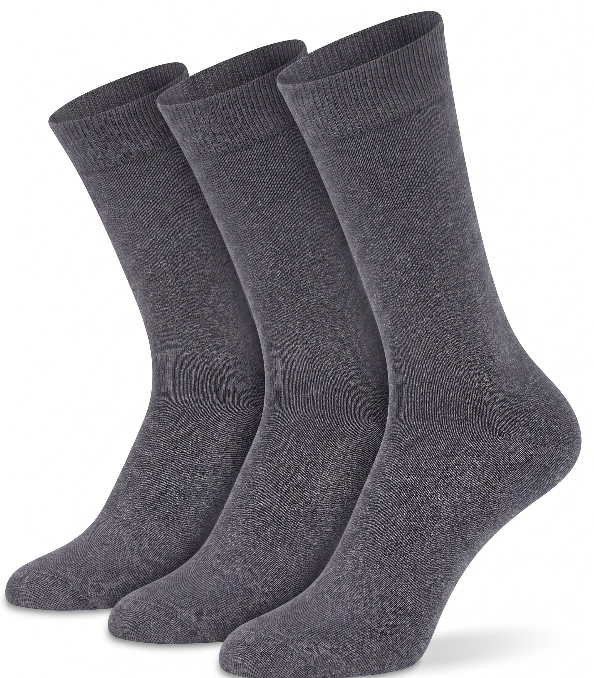 Mysocks Plain 3 Pairs Socks | Combed Cotton & Seamless Toe 04