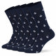 Mysocks 3 Pairs Anchor Design Socks | Combed Cotton & Seamless Toe