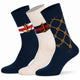 Mysocks 3 Pairs Anchor Design Socks | Combed Cotton & Seamless Toe