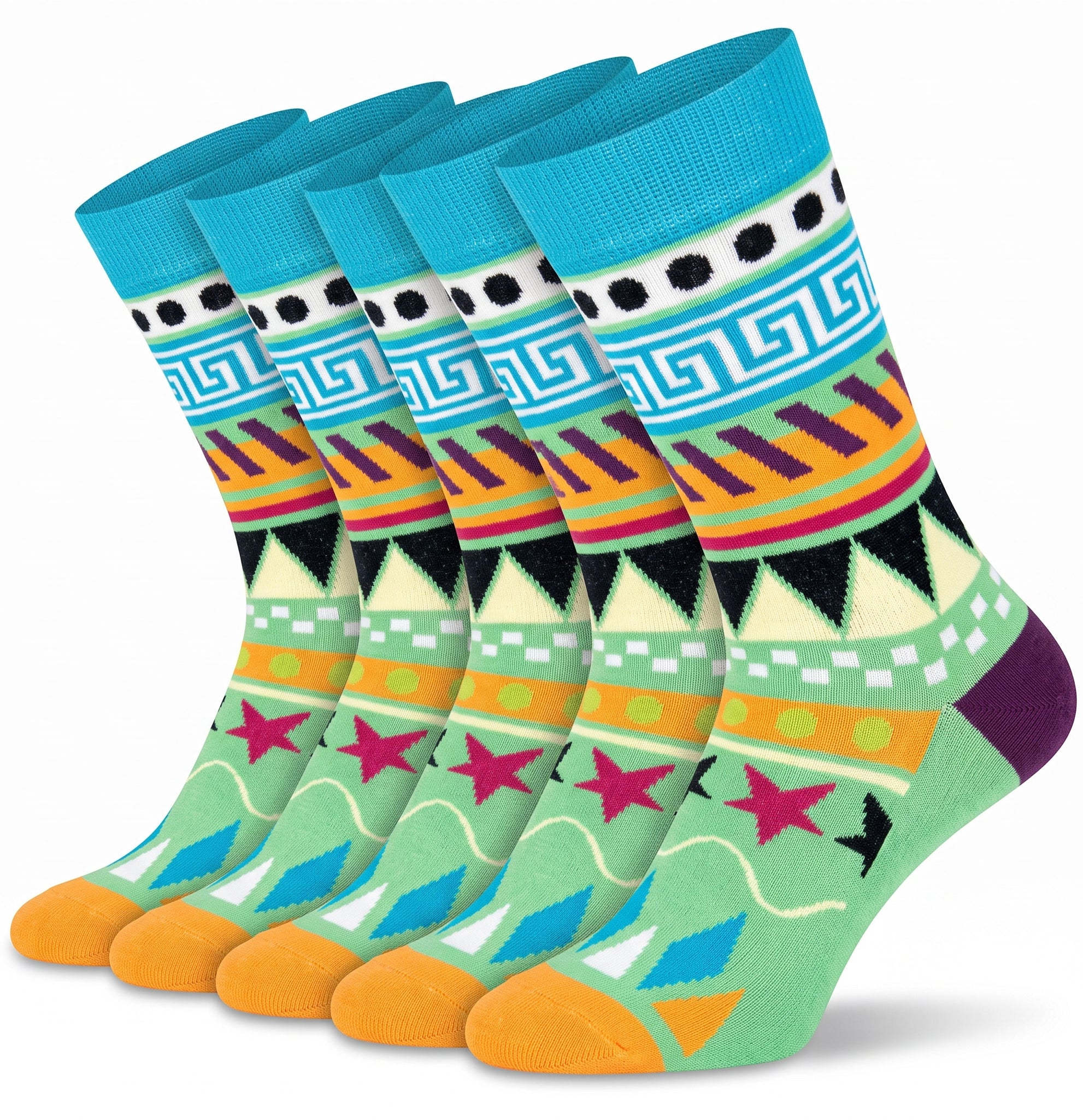 Mysocks Aztec Socks | Combed Cotton & Seamless Toe