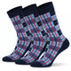 Mysocks Multibuy Checkboard Design Socks | Combed Cotton & Seamless Toe