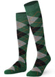 Pine green Mysocks argyle knee high socks made of extra fine combed cotton.
