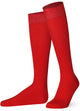 Unisex wearing red Mysocks knee-high combed cotton socks