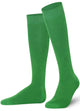 Unisex wearing green Mysocks knee-high combed cotton socks