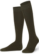 Unisex wearing khaki Mysocks knee-high combed cotton socks