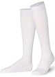 Unisex wearing white Mysocks knee-high combed cotton socks
