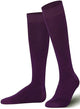 Purple Mysocks plain ribbed knee high socks made of extra fine combed cotton.