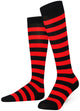 Black and red striped knee-high socks 