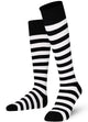 Black and white striped knee-high socks