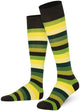 Green Mysocks stripe knee high socks made of extra fine combed cotton.