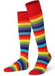 Rainbow Mysocks stripe knee high socks made of extra fine combed cotton.