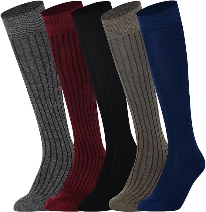 Mysocks Ribbed Knee High Socks | Combed Cotton & Seamless Toe