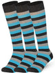 Mysocks Stripe 3 Pairs Knee High Socks | Combed Cotton & Seamless Toe