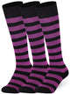 Mysocks Stripe 3 Pairs Knee High Socks | Combed Cotton & Seamless Toe
